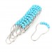 Uxcell Bath Roller Ball Shower Curtain Rod Clip Rings Hooks  Blue  12 Piece - B010PBTIQK